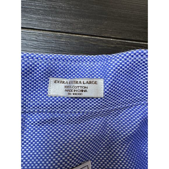 Peter Millar Men’s Blue Easy Care Nanoluxe Button Up Shirt Size 2XL, Preppy - Picture 6 of 6